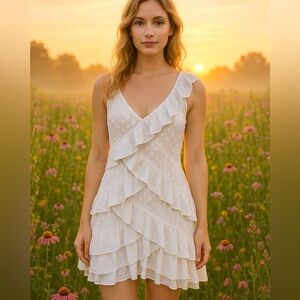 Anthropologie White Sundress